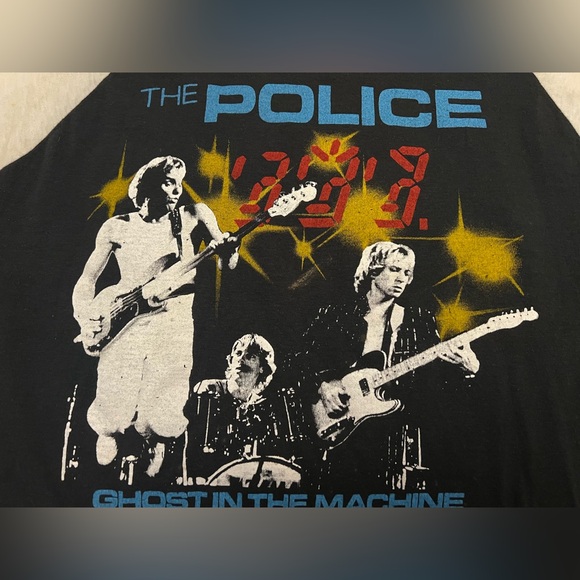 Rare HTF VTG Single Stitch The Police Band Concert Tour 80s Raglan T-shirt - Picture 15 of 16